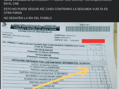 EMPIEZA A DEVELARSE EL FRAUDE MAS DESCARADO DIRIGIDO POR EL&nbsp;CNE