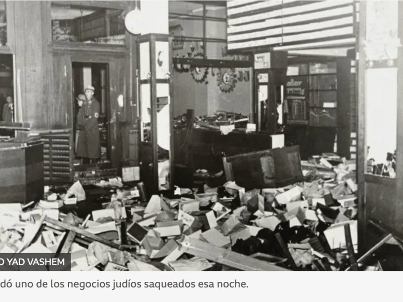 LA NOCHE  DE LOS CRISTALES&nbsp;ROTOS